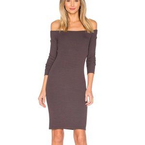Enza Costa Rib Off Shoulder Dress